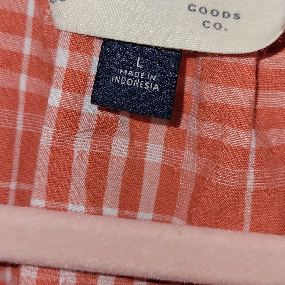 Universal Thread Women's Orange And White Plaid B… - image 2